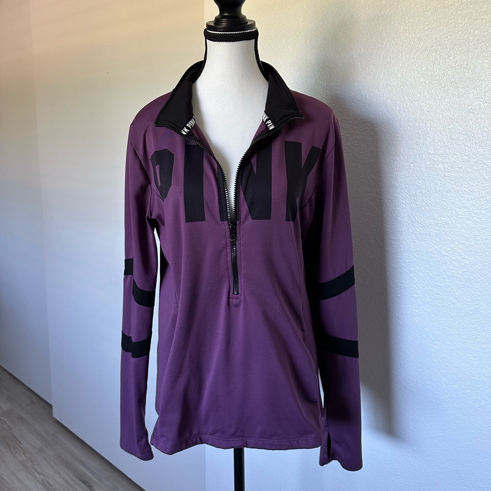 PINK Victorias Secret Long Sleeve 1/2 Zip EUC
